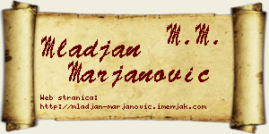 Mlađan Marjanović vizit kartica